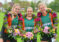 Eerste afdelingskransen van het seizoen voor V.v.V “Sjirk de Wal” uit Dronrijp met Iris, Lisanne en Senne