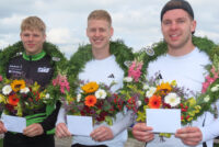 Trio Harmen Zuidema werden bij de heren tweede klasse vrije formatie eerste in Grou