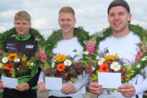 Trio Harmen Zuidema werden bij de heren tweede klasse vrije formatie eerste in Grou